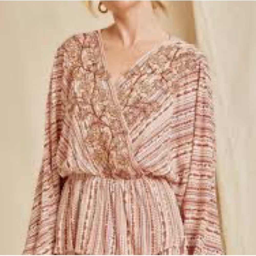 Savanna Jane | Boho Surplice Neckline Embroidered Blouse